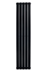 Вертикальный дизайнерский радиатор отопления ARTTIDESIGN Livorno II 5/1800/340 черный матовый Фото - 1